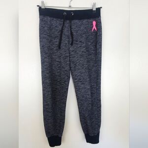 Ideology Women’s Gray Black Space Dyed Jogger Sweatpants Cotton Blend Sz Small